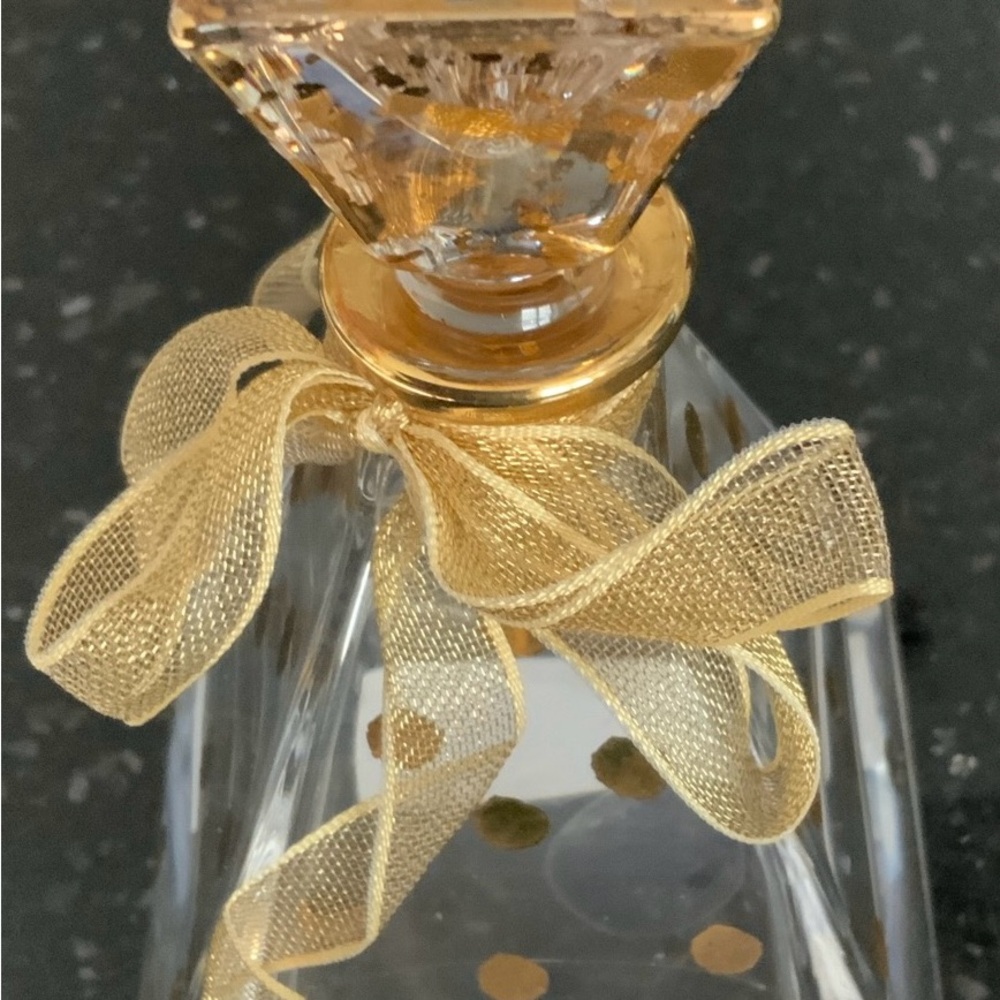 Royal Limited Crystal, Gold Dot Perfume Bottle, Hand Painted Crystal